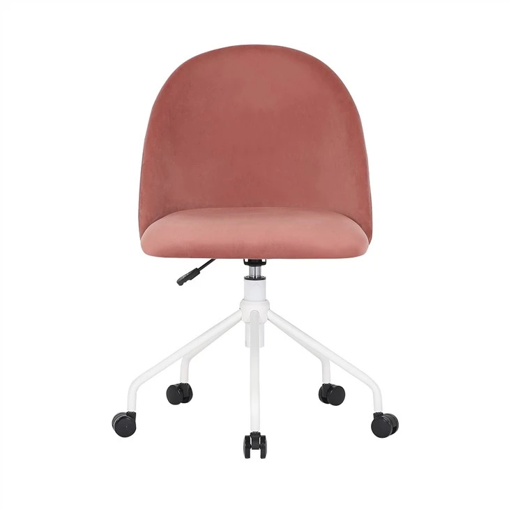 Morden stílusú forgó otthoni irodai szék bársony szövet huzattal
