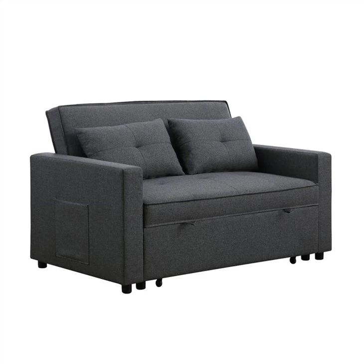 Partner vászon kárpitozott, tufed Futon kanapéágy