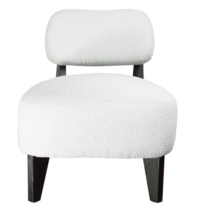 Partner New Model Fabric Cover Leisure Chair Rubber Wooden Frame For Home Using VEDANT